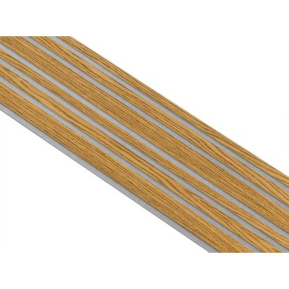 I-Wood Medio+ Mixed akustikpanel, brun olieret, grå filt og lys kerne, egefiner, 16 x 300 mm