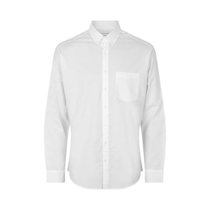 Seven Seas S60 Oxford skjorte, modern, hvid