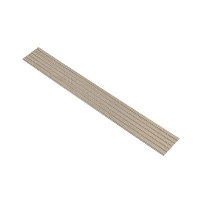 I-Wood Basic Original akustikpanel, hvid olieret, grå filt og lys kerne, egefiner, 16 x 300 mm 
