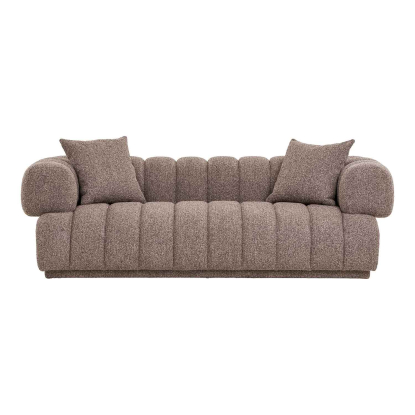 Aurora sofa med tre puder, brun