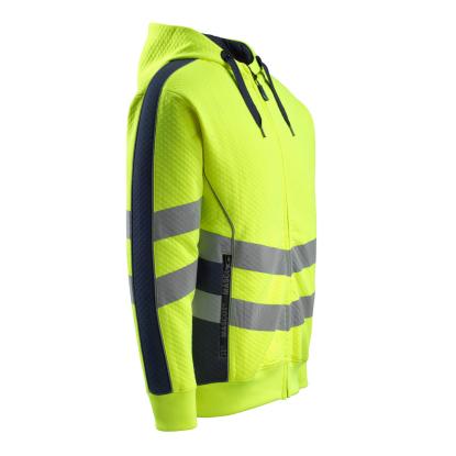 MASCOT SAFE SUPREME Corby hættetrøje med lynlås, hi-vis gul/mørk marine