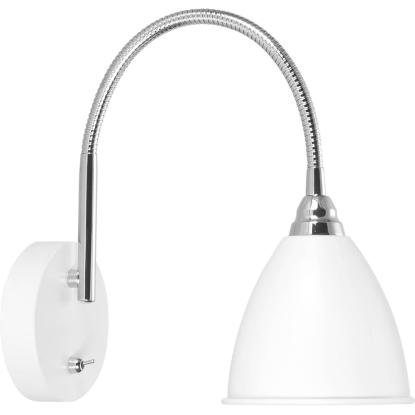 Armaturhantverk Smögen væglampe, H28 cm, hvid