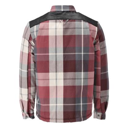MASCOT CUSTOMIZED flannel skjorte med fiberpelsfor, bordeaux ternet