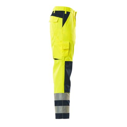 MASCOT SAFE COMPETE Olinda arbejdsbukser med knælommer, hi-vis gul/marine