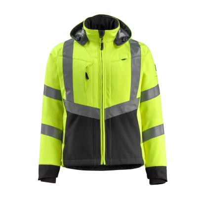 MASCOT SAFE SUPREME Blackpool softshell jakke, hi-vis gul/sort
