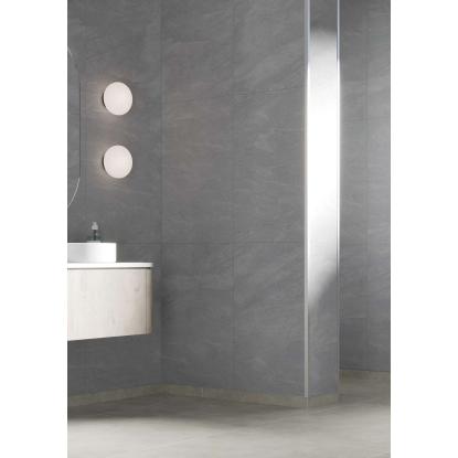 Fibo Stone vådrumspanel med 60 x 80 cm fliselook, 10 x 600 x 2400 mm, grey slate extra matt
