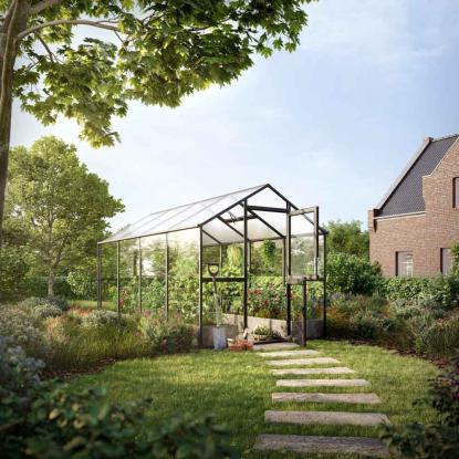 KGT Aptasia IV drivhus, antracitgrå, 10 m²