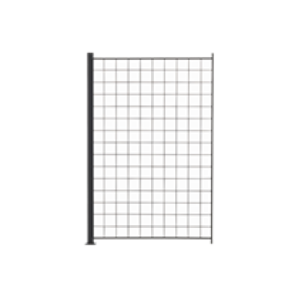 1 tillægsfag espalie sort 150x100 cm inkl. 1 alu stolper 158 cm
