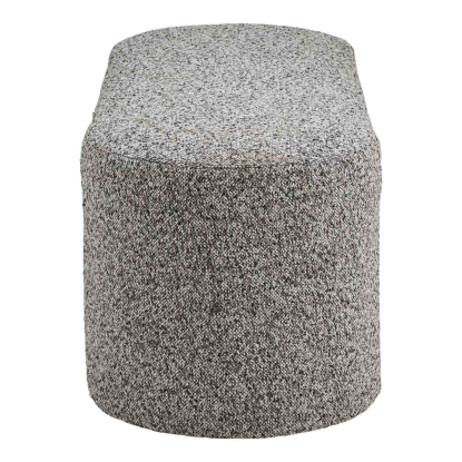Westport bænk, bouclé, sort/hvid, 120 cm