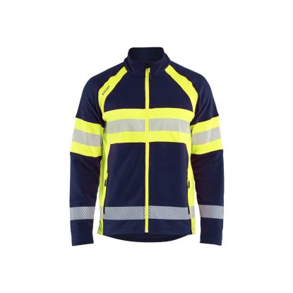 Blåkläder 4713 microfleece jakke, marineblå/hi-vis gul