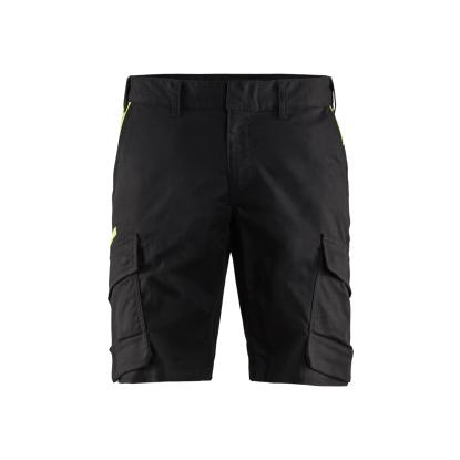 Blåkläder 1446 industri shorts med stretch, sort/hi-vis gul