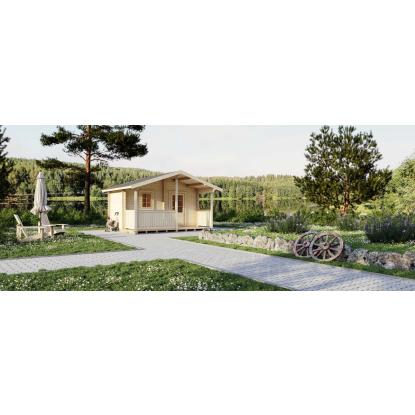 Luoman Lillevilla Uivelo havehus med to rum og overdækket terrasse - 10,1 + 6,6 m²