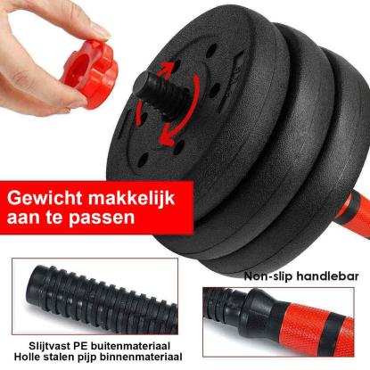 Viking Sports vægtstangs/-håndvægtssæt med 16 vægte, justerbar - 30 kg