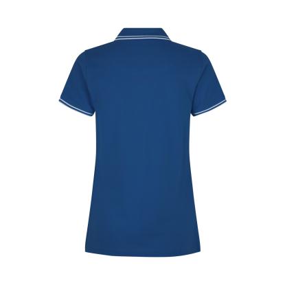 ID 0523 Kontrast poloshirt med stretch, dame, azur