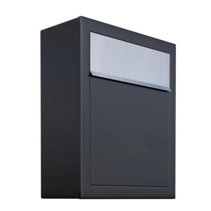 Bravios Base postkasse, rustfrit indkast, sort