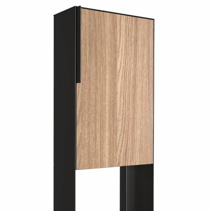 Bravios Faro postkasse med stander, HPL front, sort
