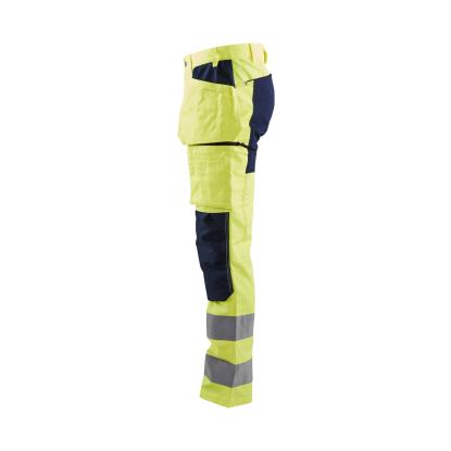 Blåkläder 1552 high vis buks med stretch, hi-vis gul/marineblå