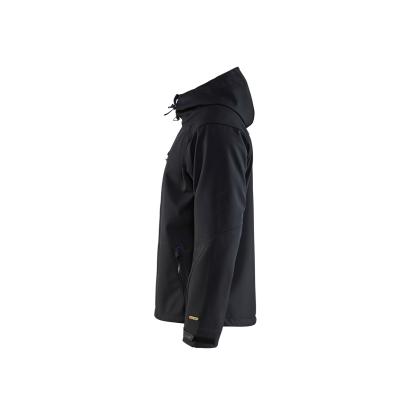 Blåkläder 4949 softshell jakke med hætte, sort/koboltblå