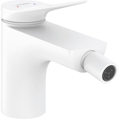 hansgrohe Vivenis bidetarmatur med bundventil, mat hvid