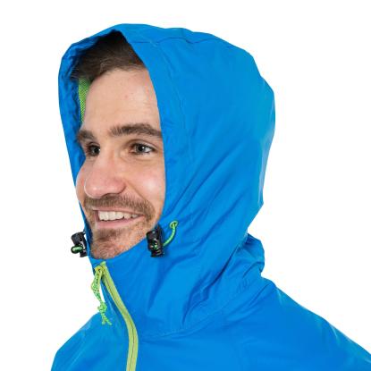Trespass QIKPAC packaway regnjakke med pose, unisex, blå