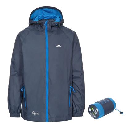 Trespass QIKPAC packaway regnjakke med pose, unisex, navy