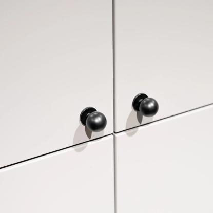 Beslag Design Solliden knop, Ø25 mm, mat sort