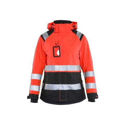 Blåkläder 4904 dame high vis skaljakke, hi-vis rød/sort