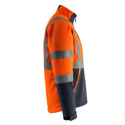MASCOT SAFE LIGHT Kiama softshell jakke, hi-vis orange/mørk marine