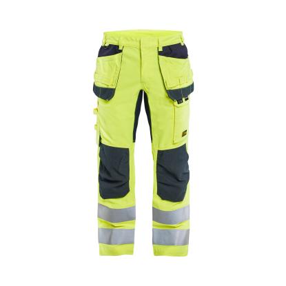Blåkläder 1587 multinorm buks inherent med stretch, hi-vis gul/marineblå