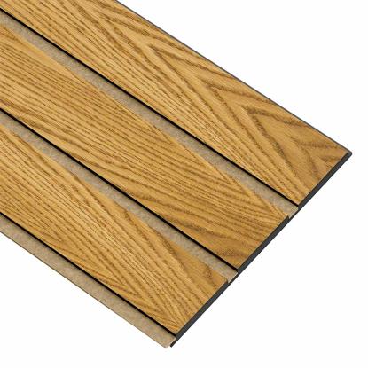 I-Wood Basic 3-lamel akustikpanel, brun olieret, brun filt og sort kerne, egefiner, 17 x 300 mm 