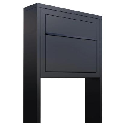 Bravios Elegance Exclusive postkasse med stander med lås, sort