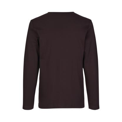 ID 0518 Interlock T-shirt med lange ærmer, mørk bordeaux