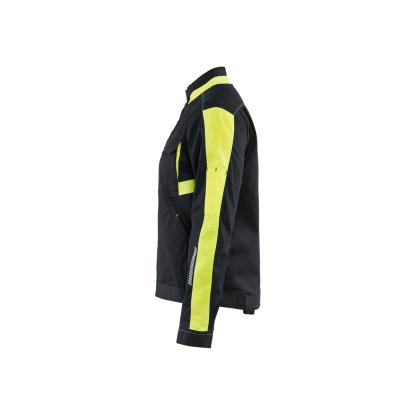 Blåkläder 4443 dame industrijakke stretch, sort/hi-vis gul
