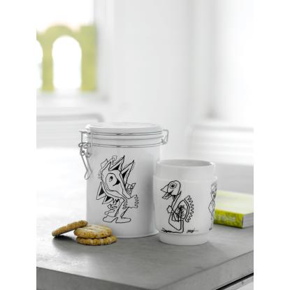Steel-Function kunstkop nr. 1, porcelæn, sort/hvid - 250 ml