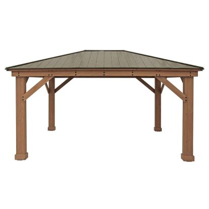 Westmann Devon pavillon, cedertræ/aluminium, 315 x 490 x 371 cm - 17,81 m²