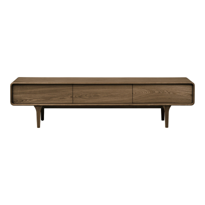 Darwin TV-bænk, mørkebrun eg/egefiner, 180 cm
