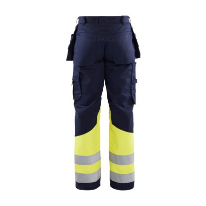 Blåkläder 1479 multinorm håndværker buks, marineblå/hi-vis gul