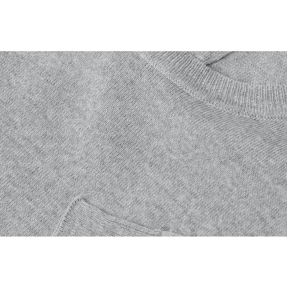 Seven Seas S650 The knit pullover med rund hals, lys grå melange