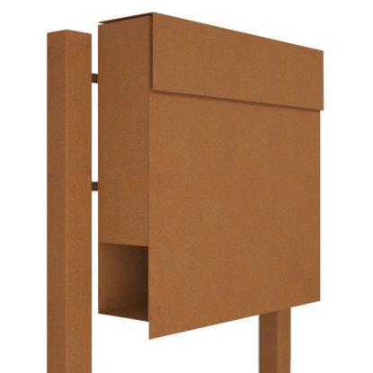 Bravios Manhattan postkasse med stander, rust