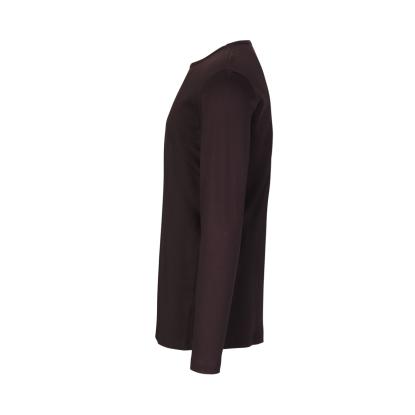ID 0518 Interlock T-shirt med lange ærmer, mørk bordeaux