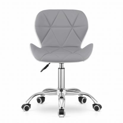 Avola kontorstol, ergonomisk, ECO-læder, grå/hvid