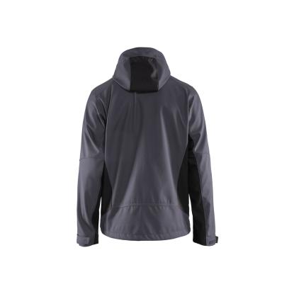Blåkläder 4753 softshell jakke med hætte, mellemgrå/sort