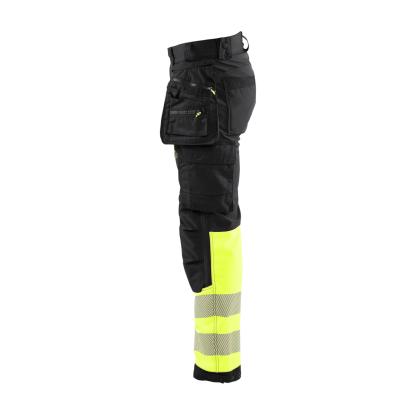 Blåkläder 1821 high vis softshell buks, sort/hi-vis gul