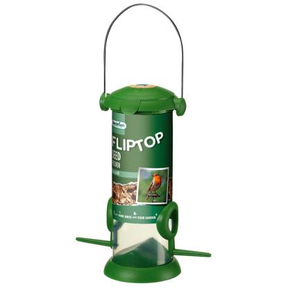 Gardman fuglefoderautomat med flip-låg, plast