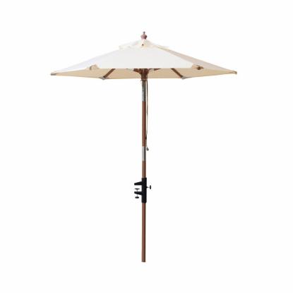 Cinas altanparasol, gråhvid, polyester, Ø1,8 meter