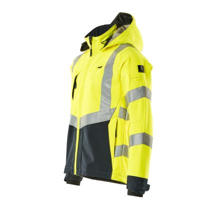 MASCOT SAFE SUPREME Blackpool softshell jakke, hi-vis gul/mørk marine