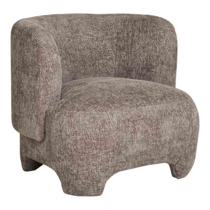 Nazare loungestol med beige stof og sorte ben
