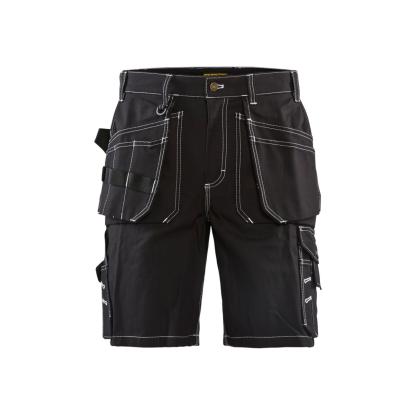 Blåkläder 1534 håndværker shorts med synlige syninger, sort