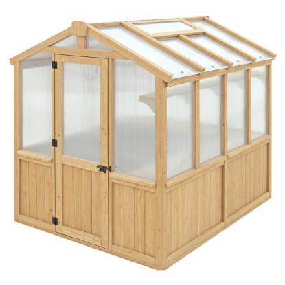 Westmann Paul drivhus, FSC-certificeret cedertræ, natur, 239 x 204 x 238 cm, 4,9 m²