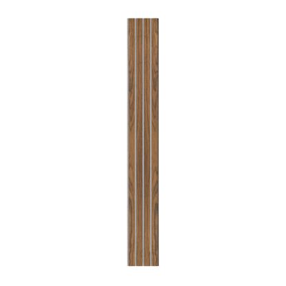 I-Wood Basic 4-lamel akustikpanel, klar olieret, grå filt og sort kerne, valnøddefiner, 17 x 300 mm 